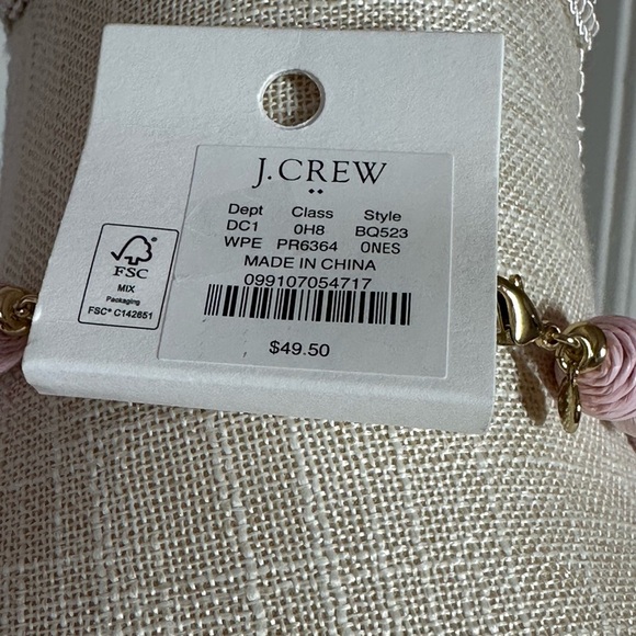 J.Crew Pink Raffia Wrapped Necklace - Picture 7 of 7